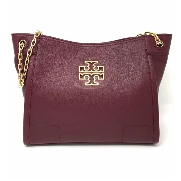 Tory burch smitten small slouchy tote bag maroon
